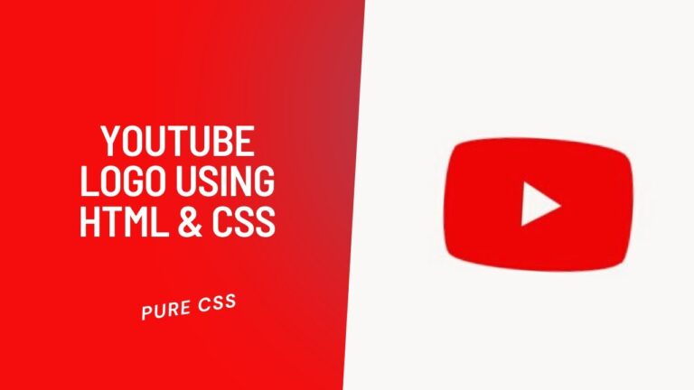 YouTube Logo using HTML and CSS | Pure CSS