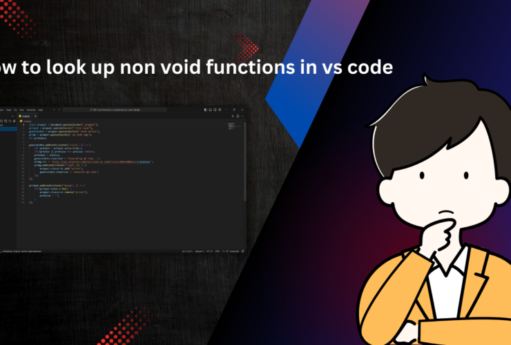 How to look up non void functions in vs code