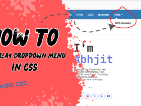 How to Overlay Dropdown Menu in css