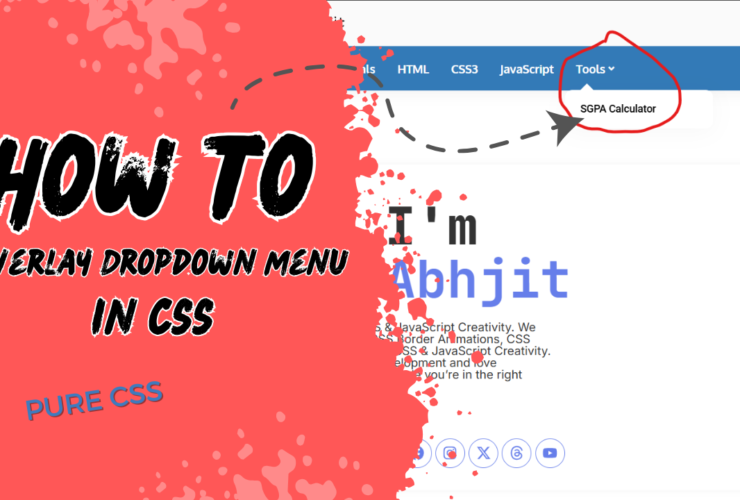 How to Overlay Dropdown Menu in css